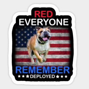 Red everyone remember deployed Sticker